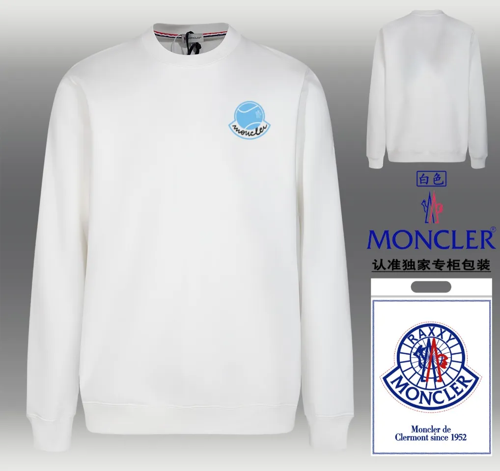 📦 📦 【 In Stock】 〖 𝐌𝐎𝐍𝐂𝐋𝐄𝐑~ 〗 440g 2024FW ， Premium Breathable Same Style ：Black White Size：S M L XL 2XL
